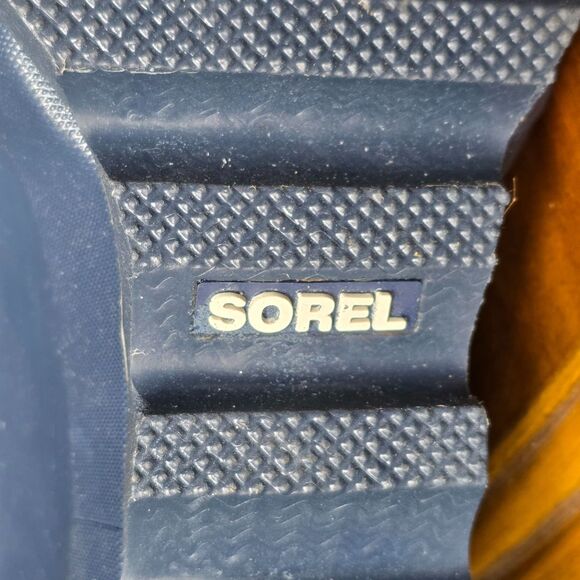 NWOT SOREL Joan Rain Ankle Wedge Boot Navy Blue Rubber Waterproof Women's Size 9 - Picture 12 of 16